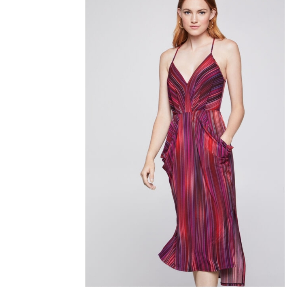 Euc Bcbgeneration Multicolor Draped Cocktail Dress - image 8